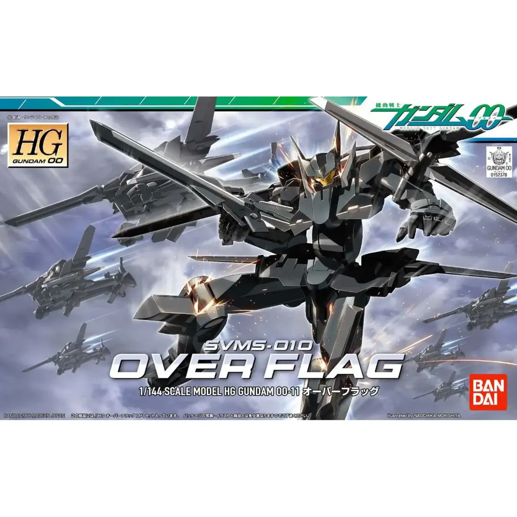 Bandai BAN2028574 Bandai HG #11 Over Flag "Gundam 00"