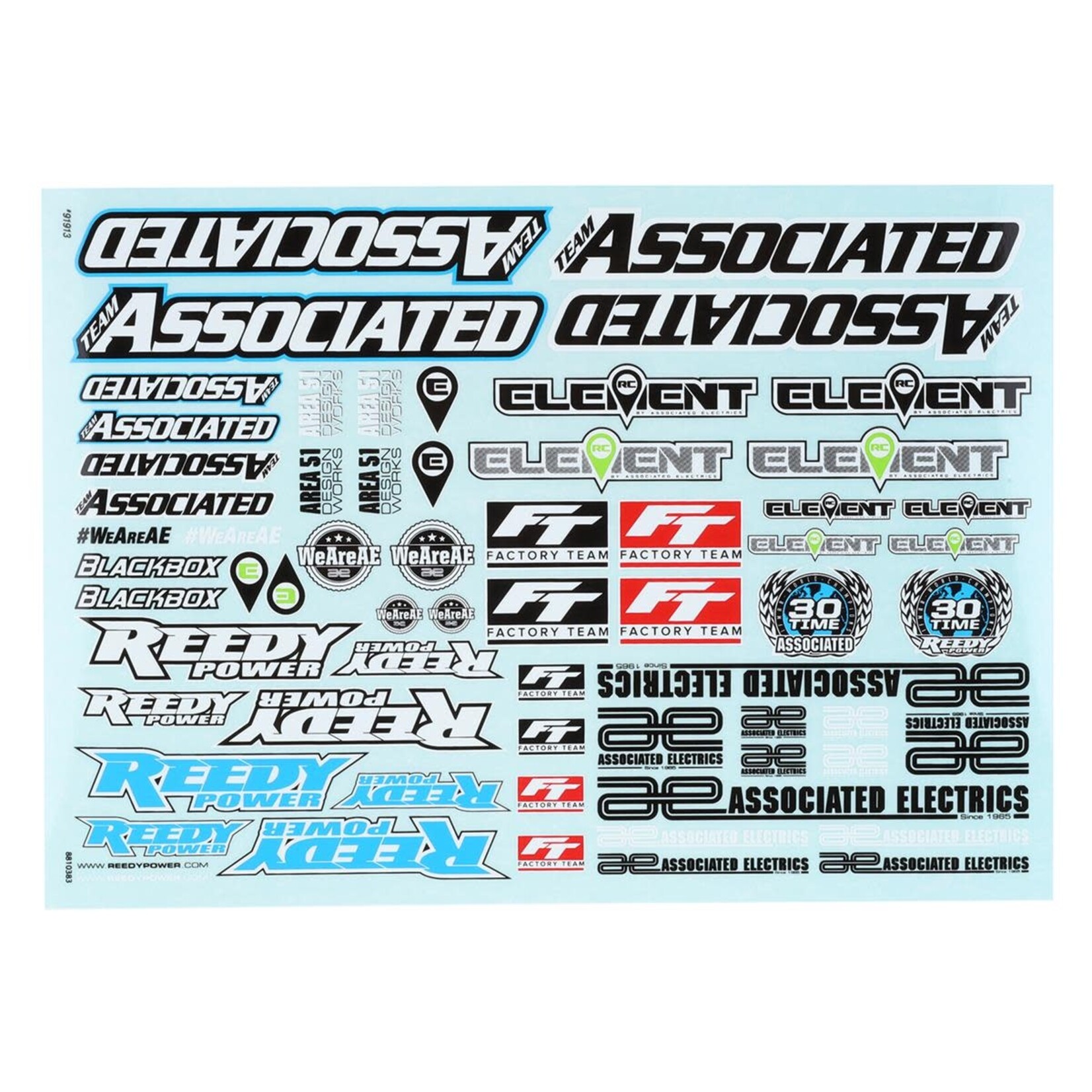 Team Associated ASC91913 Team Associated AE Branding Decal Sheet