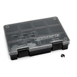 JConcepts JCO5151-28 JConcepts Hardware Storage Box 8"x5.5"x1.5"- Black/ Smoke Gray