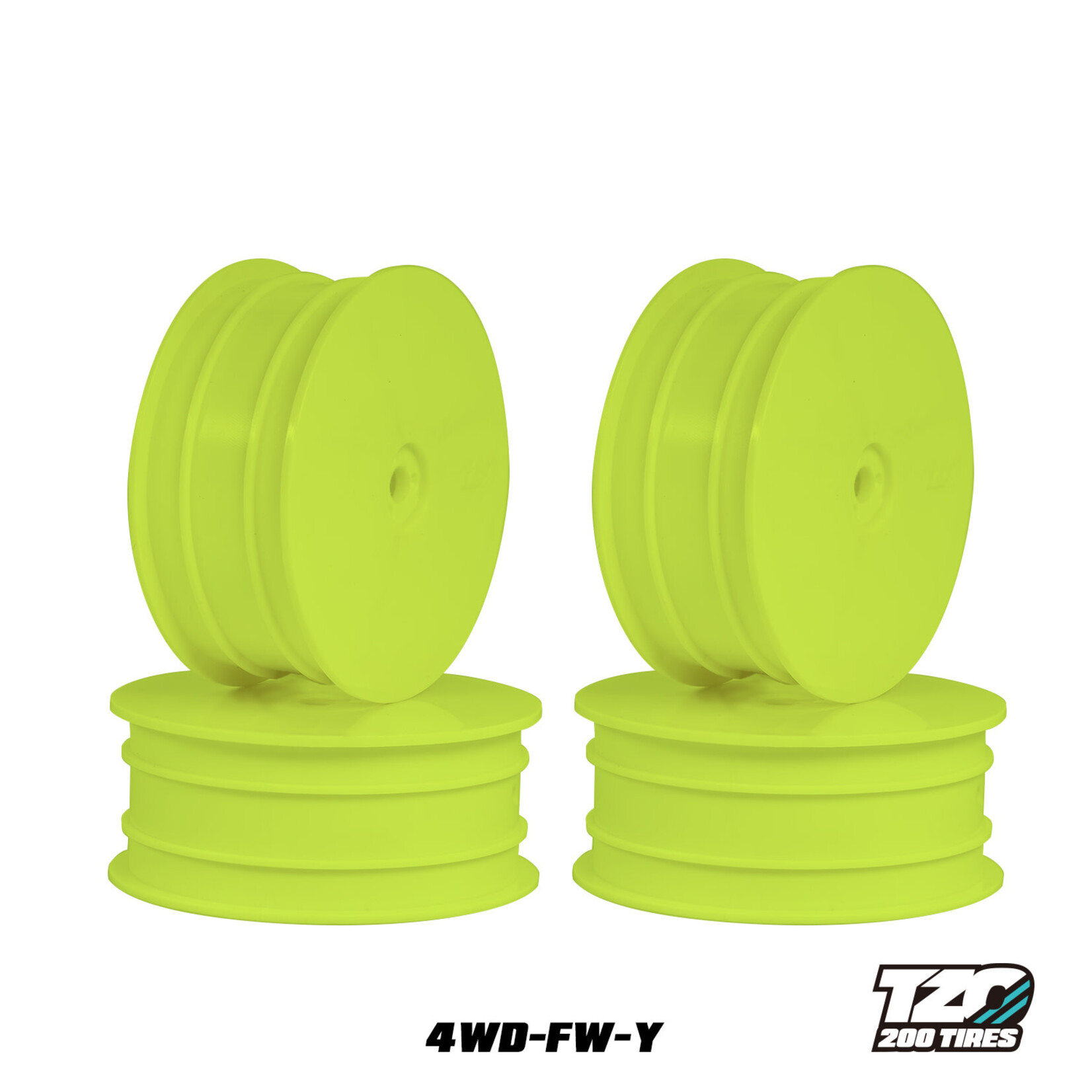 TZO TZO- 4WD-FW-Y TZO Yellow 1/10 4WD 2.2 Front wheels 4pcs/bag