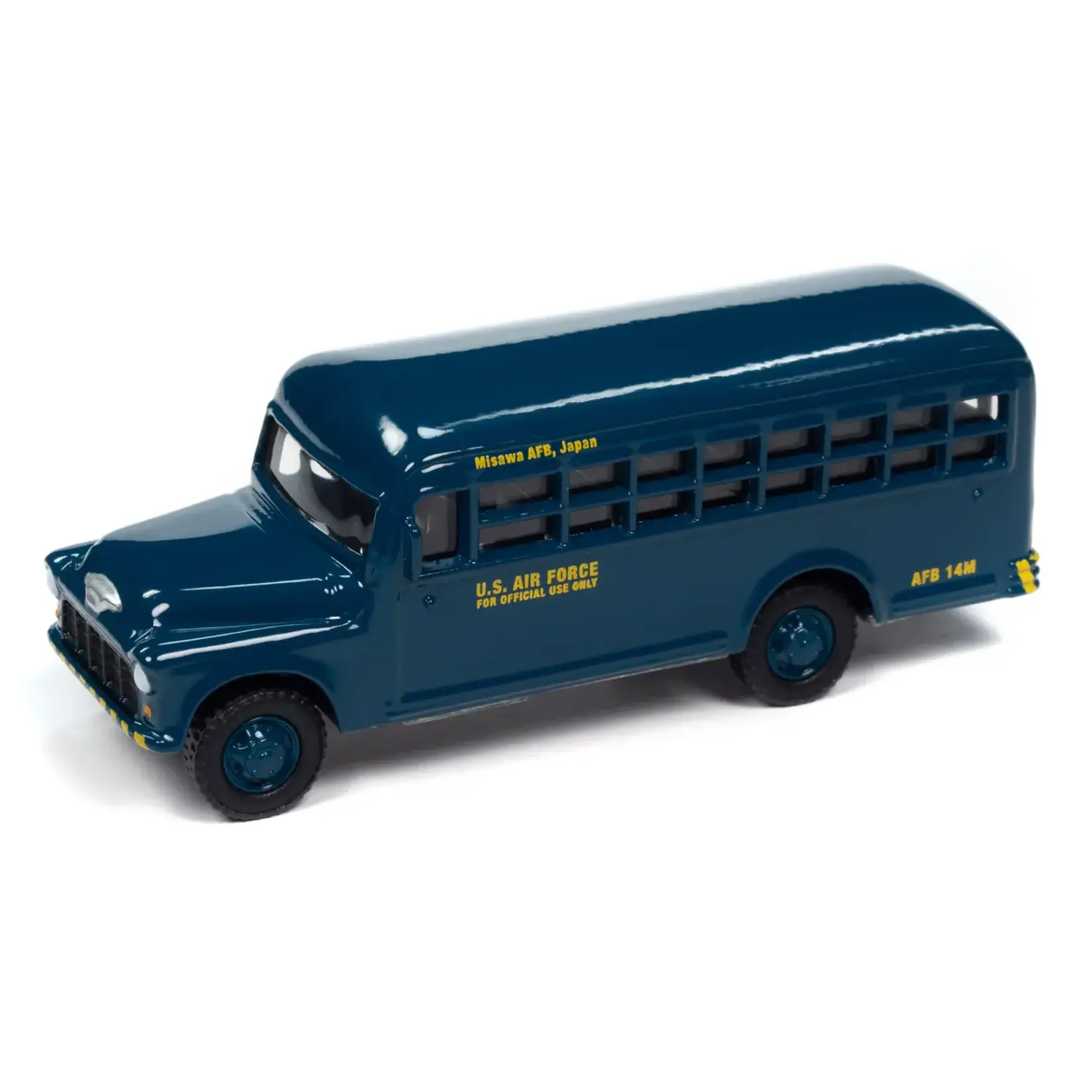Johnny Lightning JLML011A4 1956 Chevrolet Bus United States Air Force Misawa Fir Force Base, Japan (The Blue Goose)