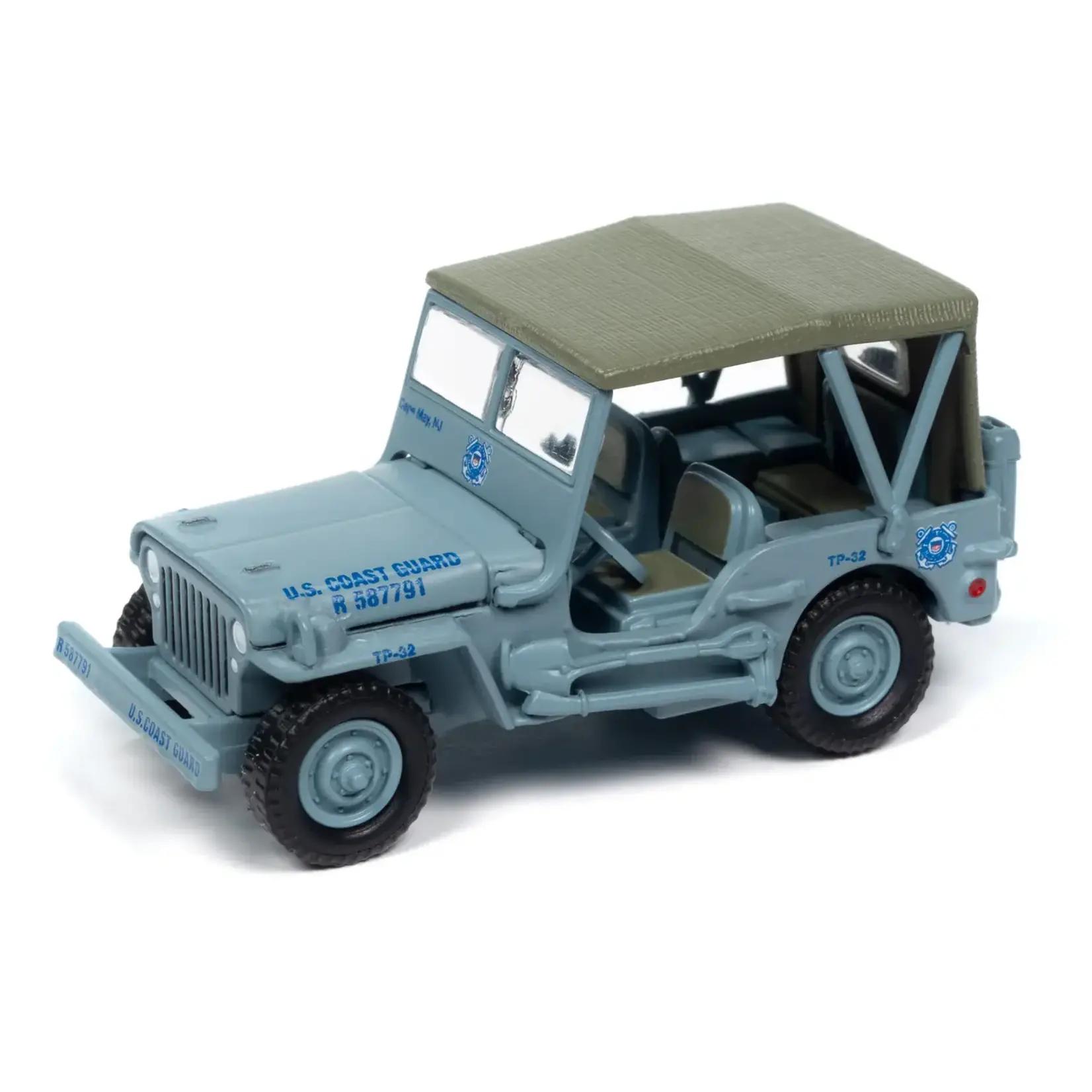 Johnny Lightning JLML011B3 Willys Jeep United States Coast Guard Cape May, NJ (Home Training Base)