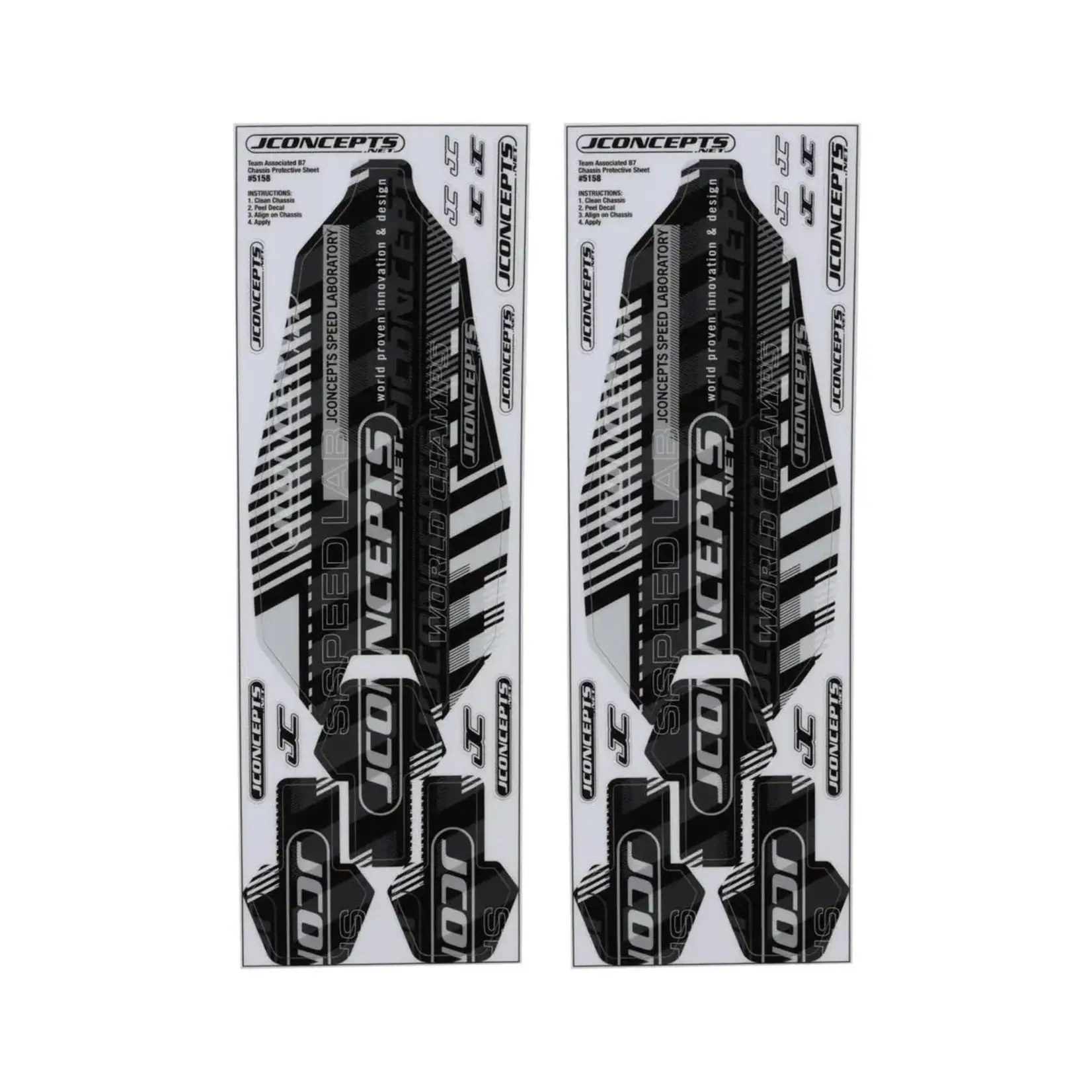 JConcepts JCO5158 JConcepts RC10B7 Precut Chassis Protective Sheets (2)