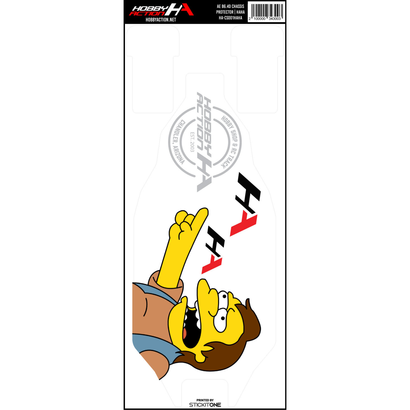 StickIt1 HA-CS001HAHA Hobby Action Chassis Protector- AE B6.4- HAHA