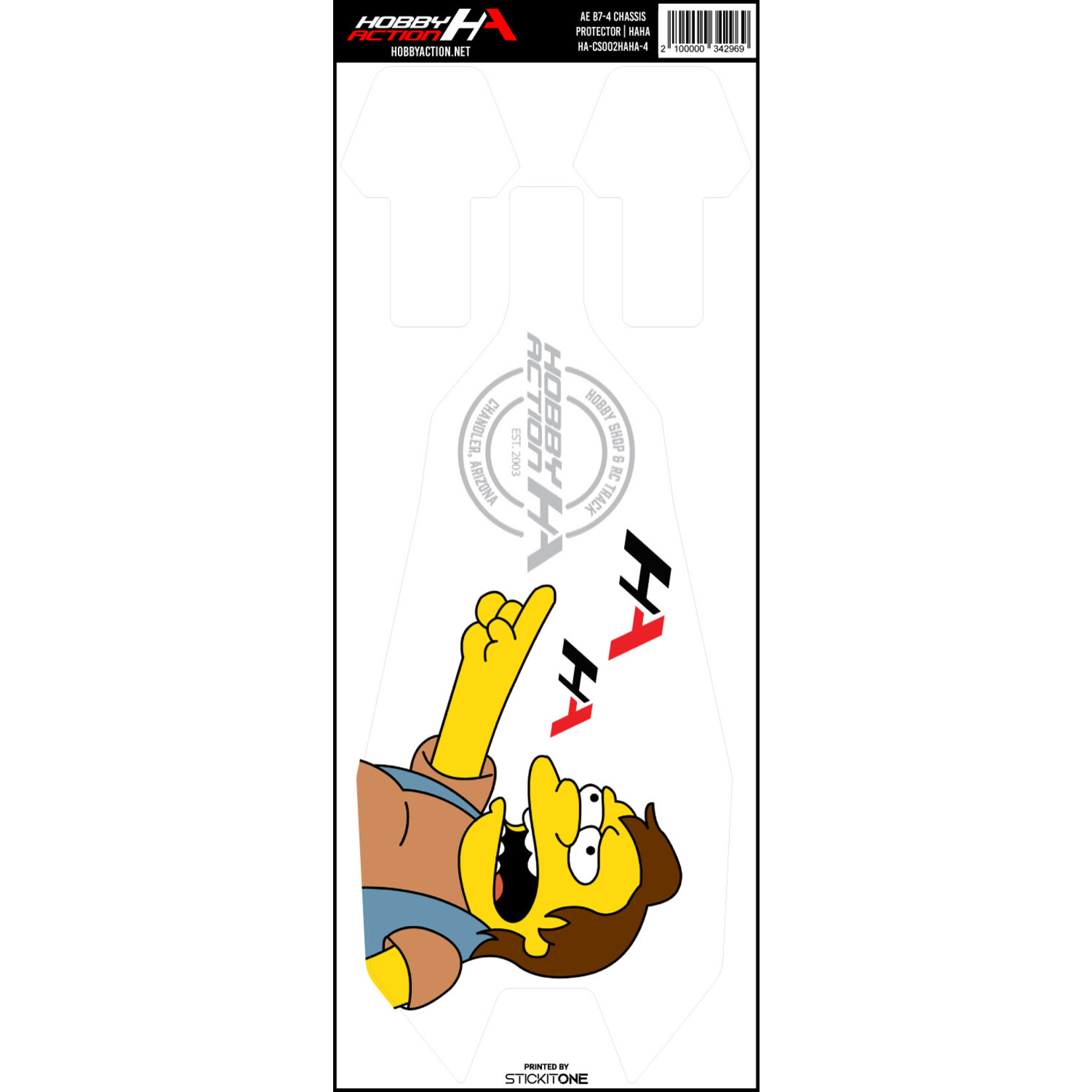 StickIt1 HA-CS002HAHA-4 Hobby Action Chassis Protector- AE B7 -4 Chassis- HAHA
