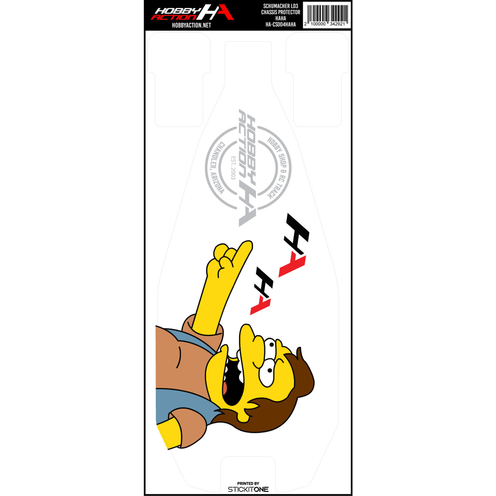StickIt1 HA-CS004HAHA Hobby Action Chassis Protector- Schumacher LD3- HAHA