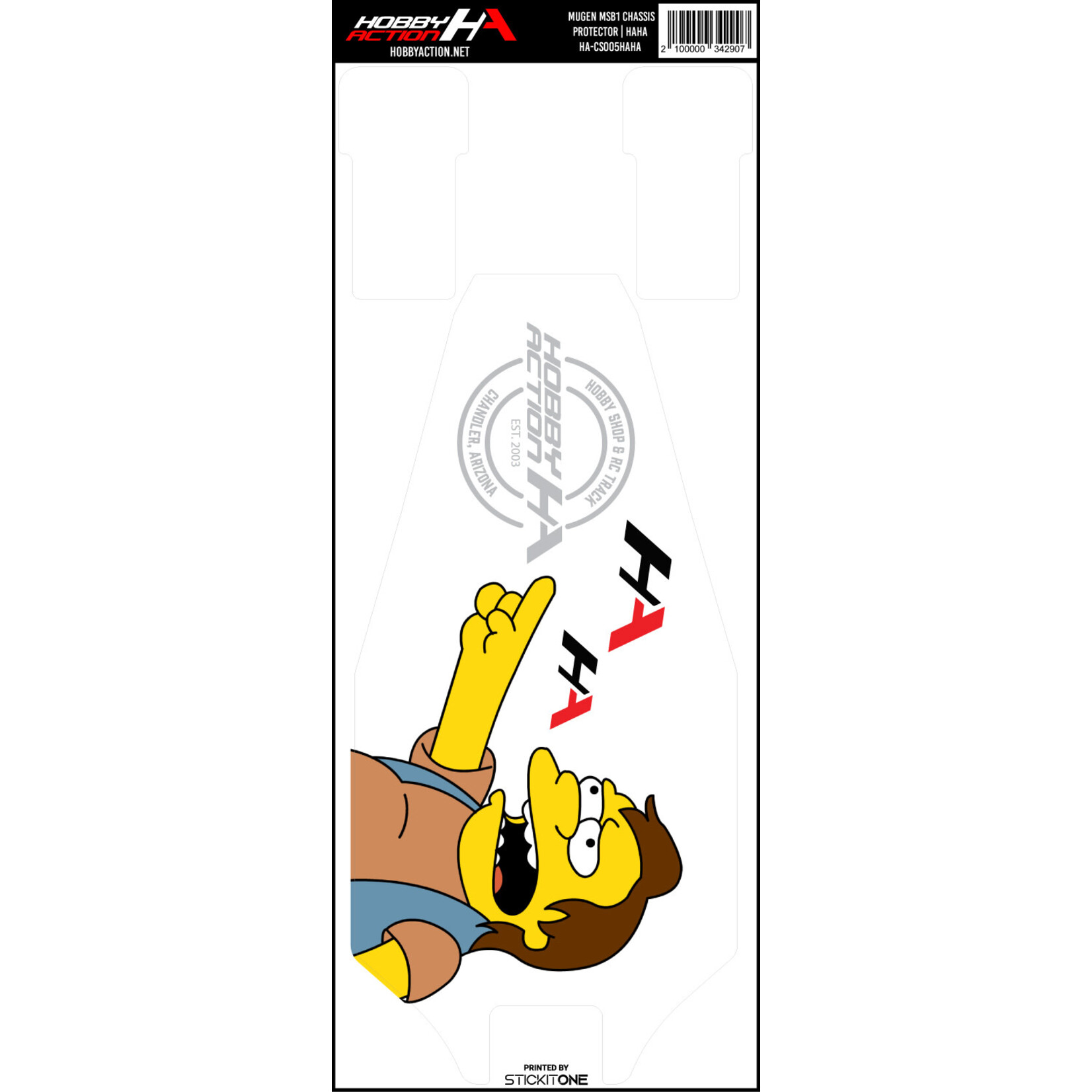 StickIt1 HA-CS005HAHA Hobby Action Chassis Protector- Mugen MSB1- HAHA