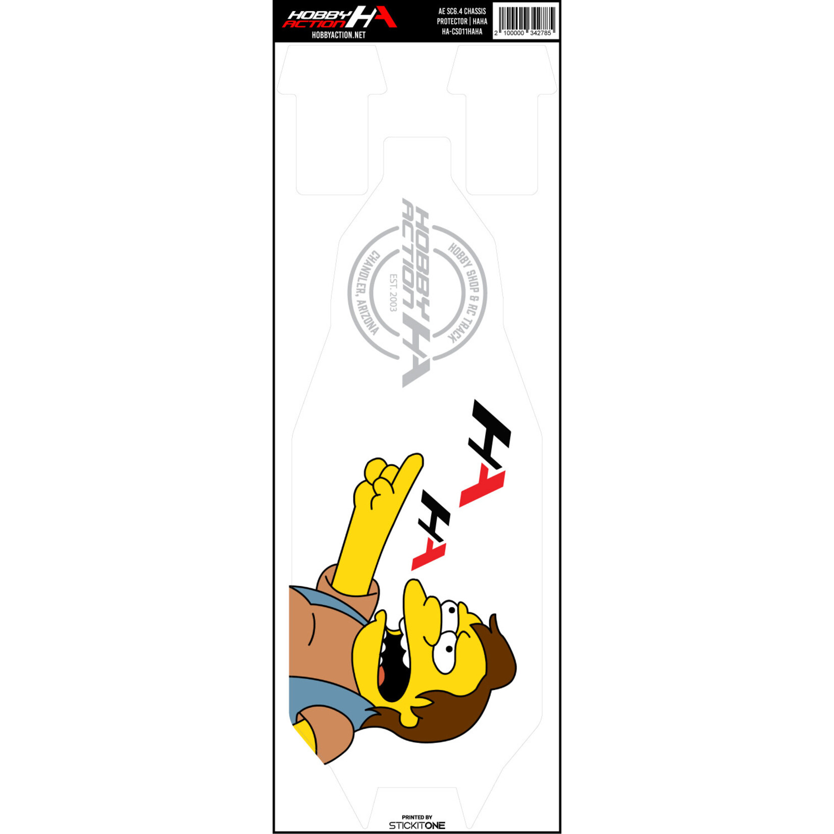 StickIt1 HA-CS011HAHA Hobby Action Chassis Skin-AE SC6.4- HAHA
