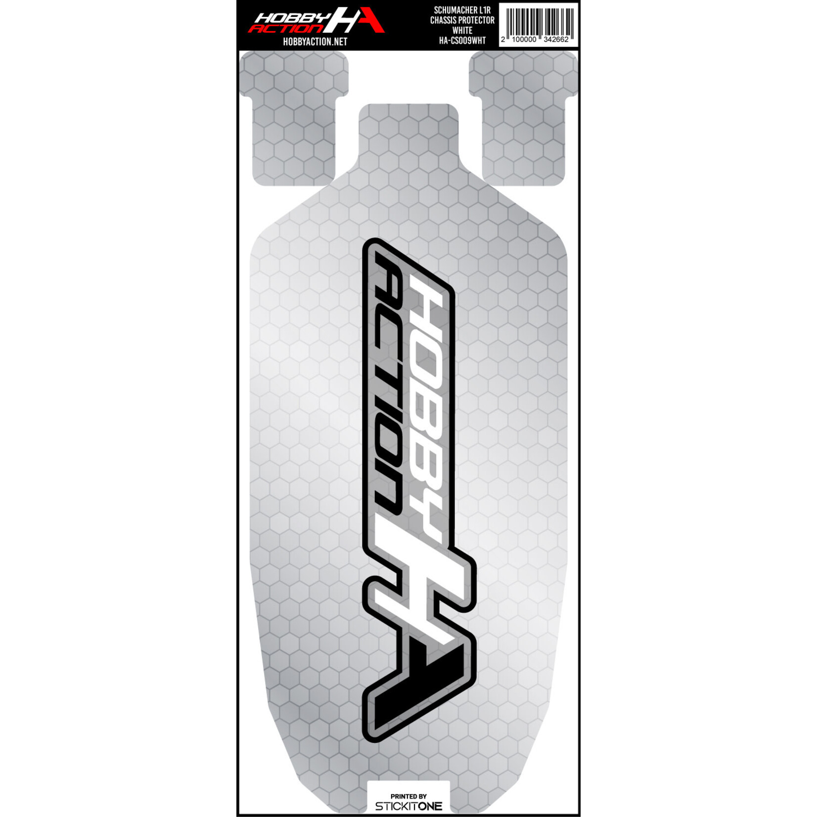 StickIt1 HA-CS009WHT Hobby Action Chassis Protector-Schumacher L1R- White