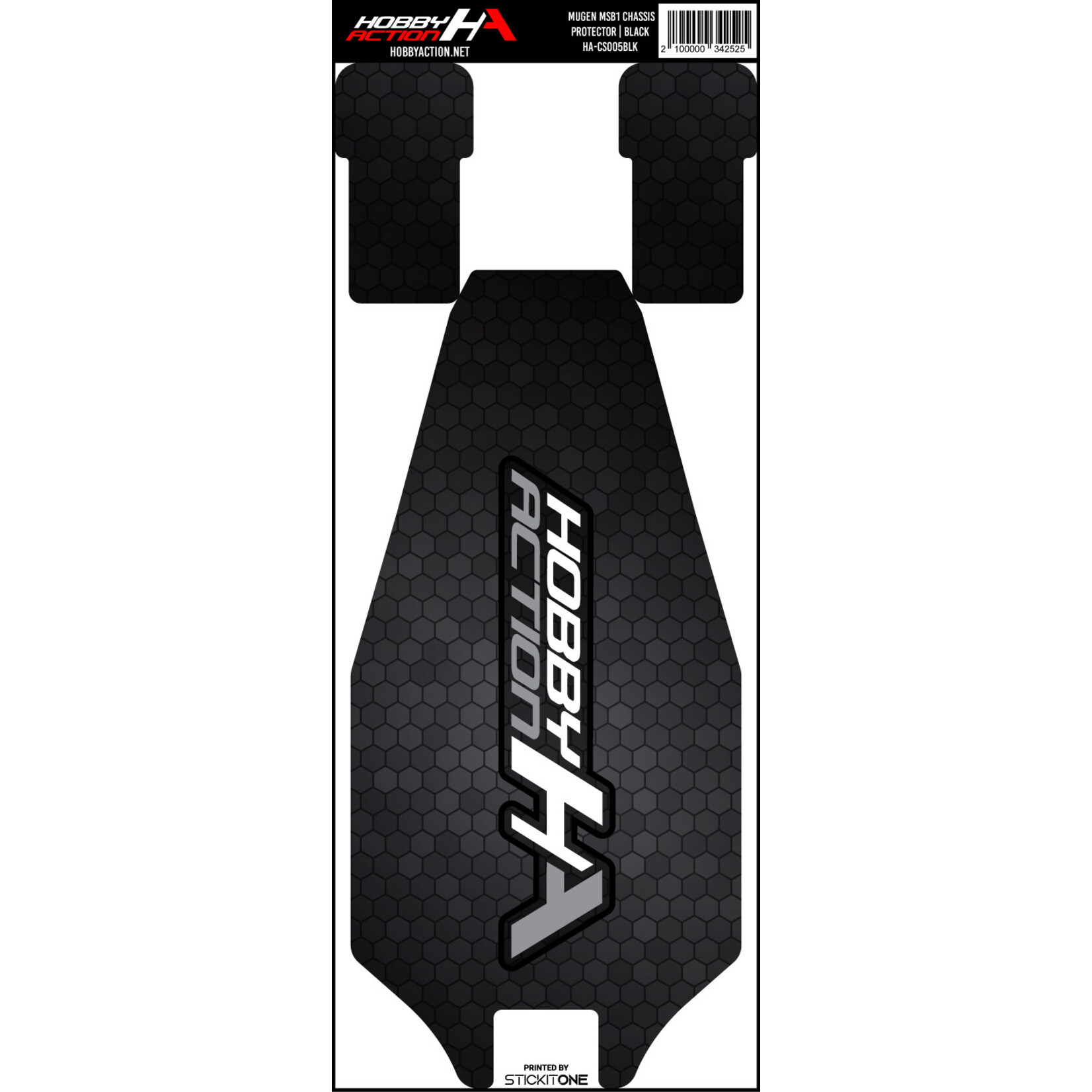 StickIt1 HA-CS005BLK Hobby Action Chassis Protector- Mugen MSB1- Black