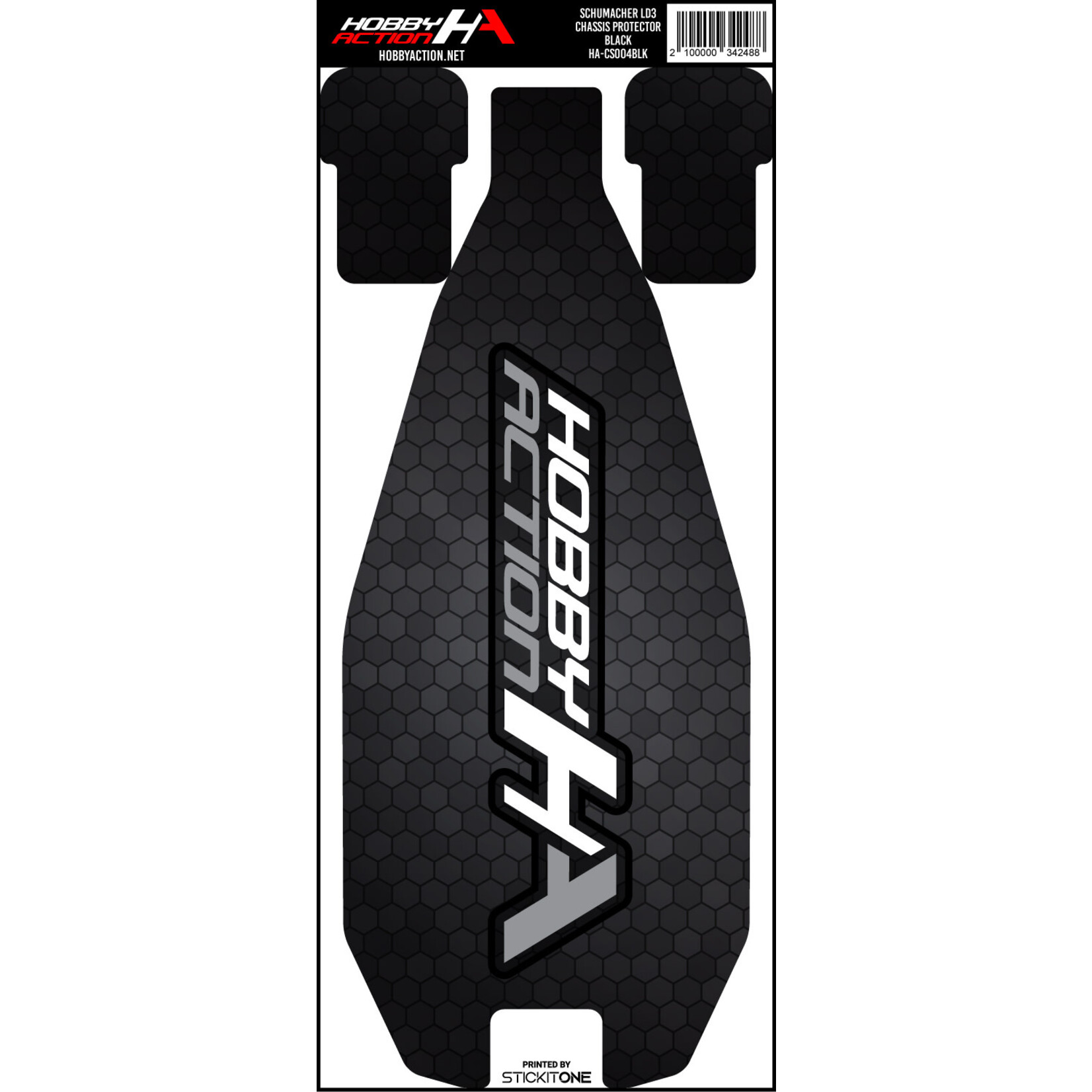 StickIt1 HA-CS004BLK Hobby Action Chassis Protector- Schumacher LD3- Black