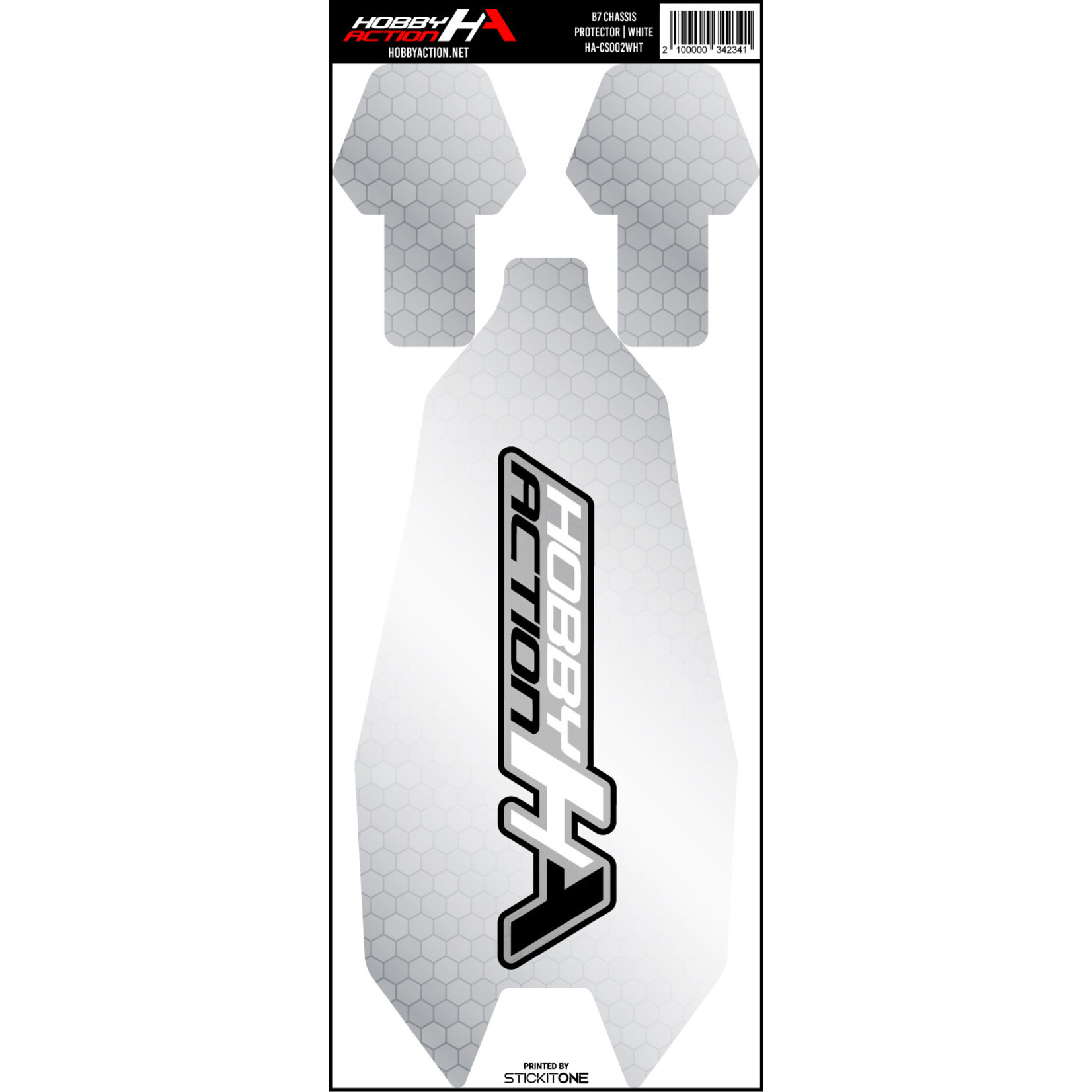 StickIt1 HA-CS002WHT Hobby Action Chassis Protector- AE B7- White