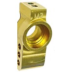 Custom Works RC Products CW7265 Custom Works Brass Tall Rear Hub For Metric Bearings (1PC)