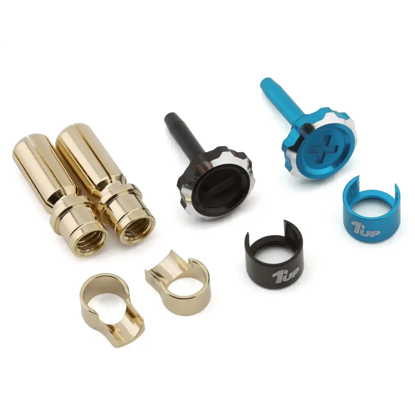 1UP 1UP190452 1up Racing Lockdown Adjustable Bullet Plugs Bright Blue