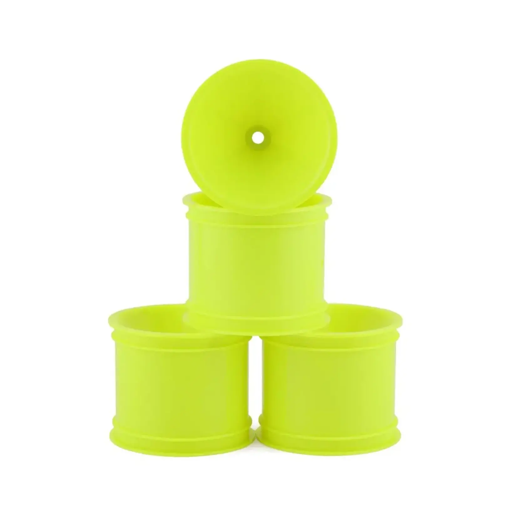 JConcepts JCO3419Y JConcepts 2.2" Pin Rear Mono Stadium Truck Wheels (4) (Yellow) (RC10T/T2/T3/GT)