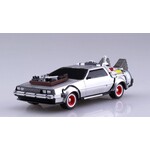 Aoshima AOS-05477 Aoshima Back To The Future 1/43 Pullback DELOREAN from PART 3 & Railroad