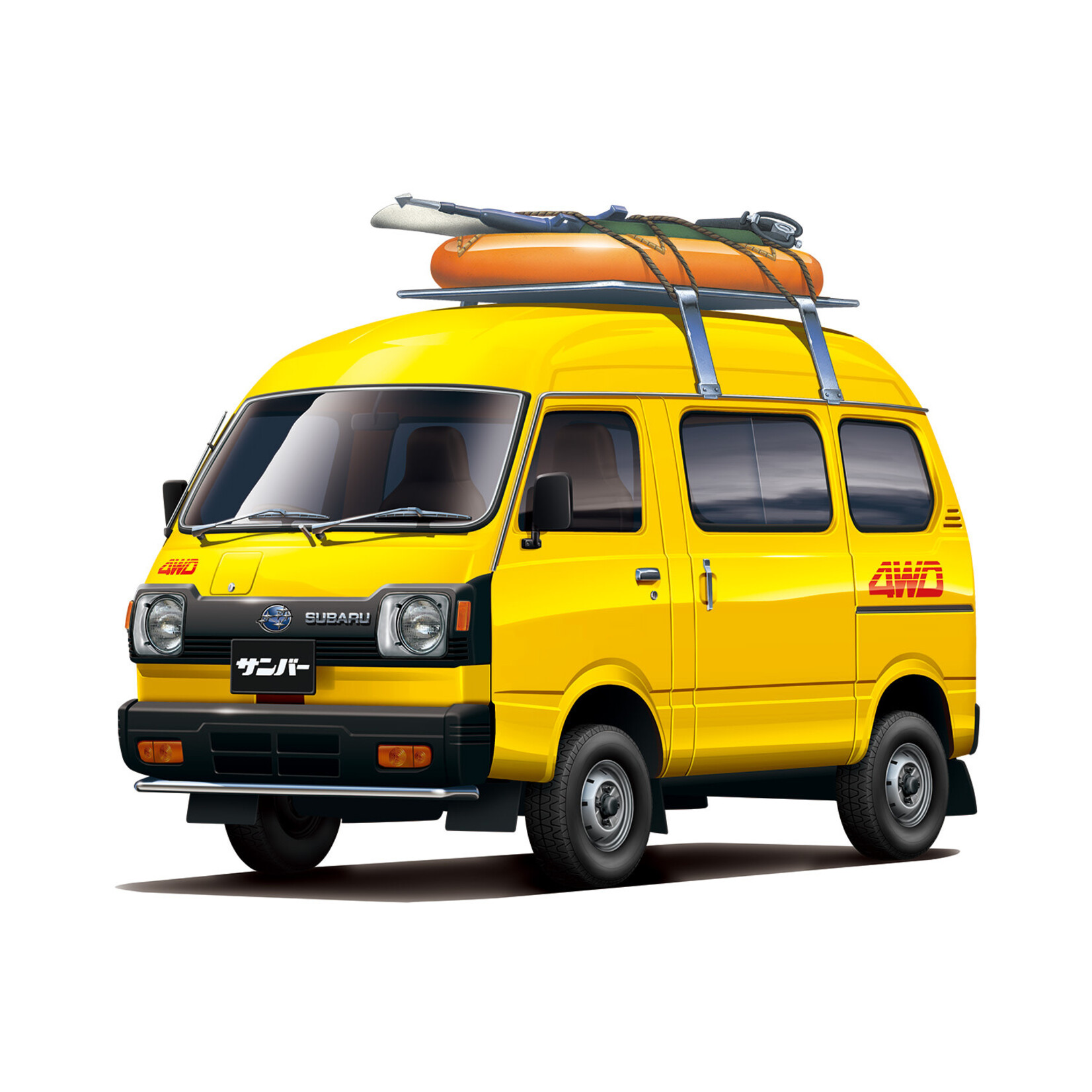 Aoshima AOS-06389 Aoshima 1/24 Subaru TT1 Sambar High-Roof 4WD '80
