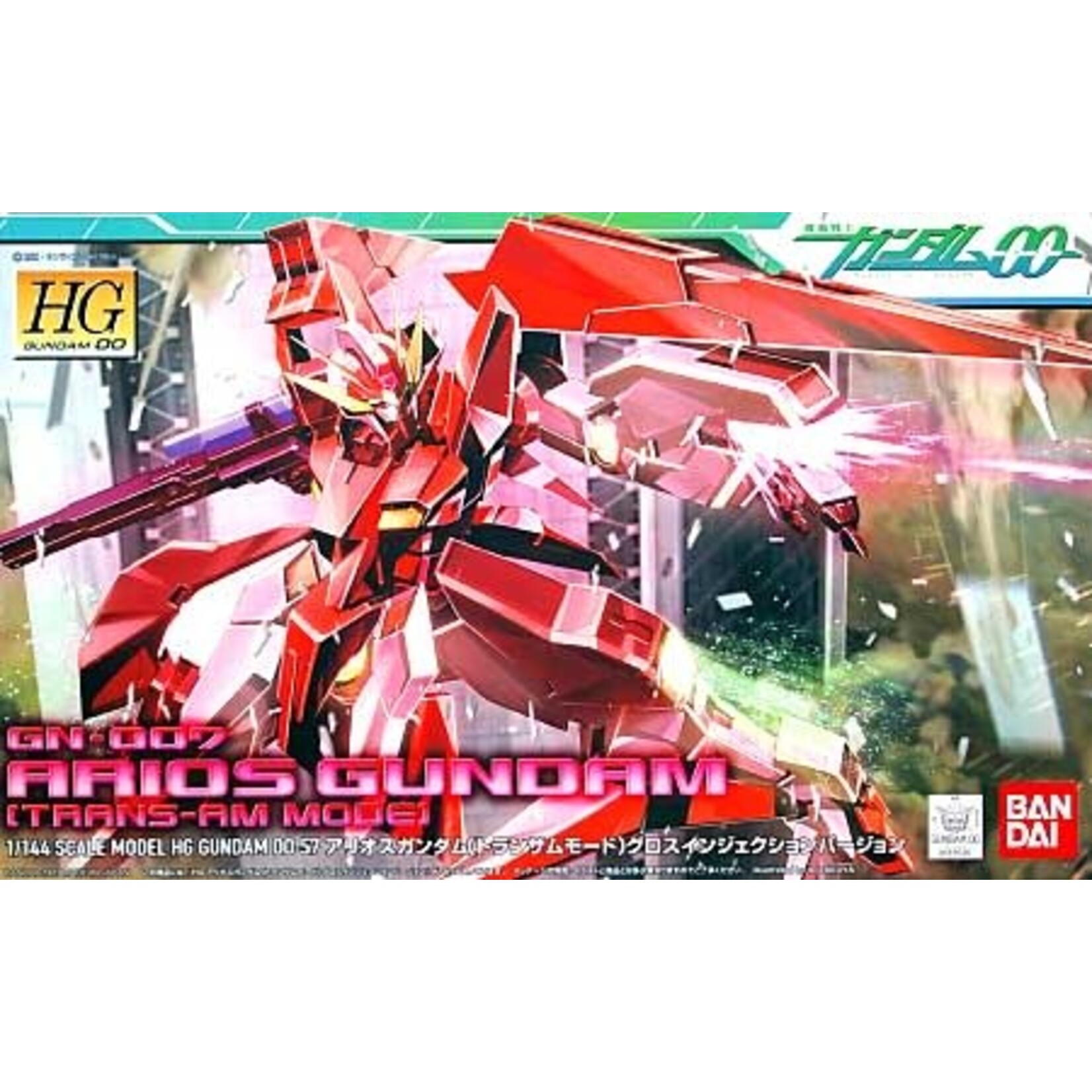 Bandai BAN2091113 Bandai HG GN-007 Arios Gundam Trans-am Mode Gloss Injection Ver. Gundam 00