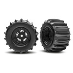 Traxxas TRA10973 Traxxas Funco 3.2" Black Rear Wheels & Paddle Tires (2)