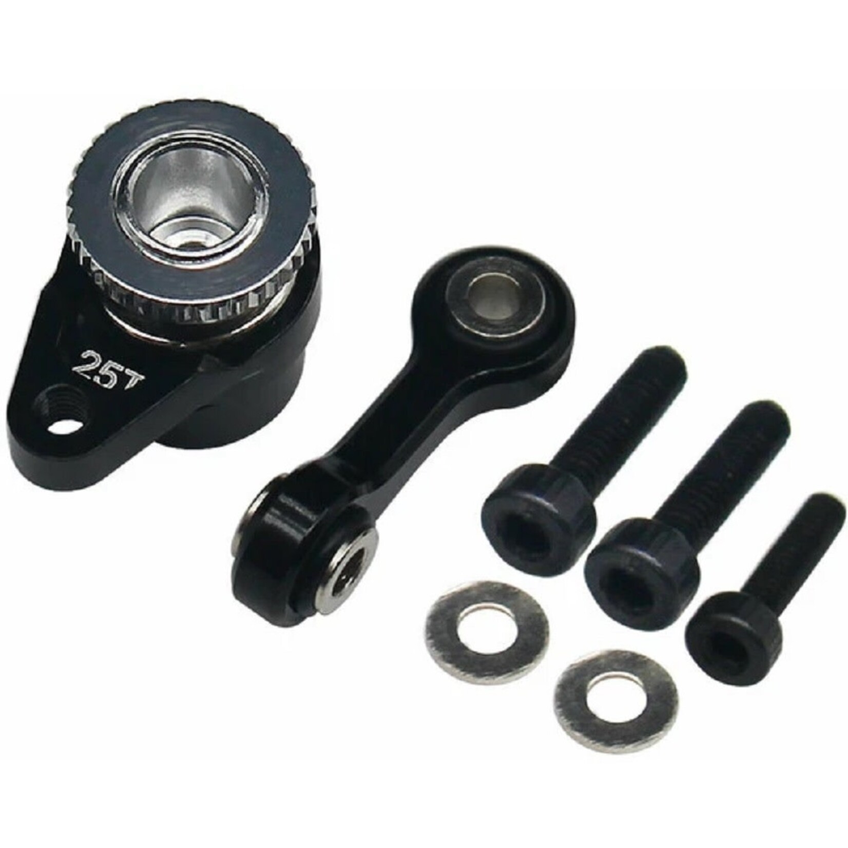 Hot Racing HRAGRM48SH20T Hot Racing Arrma Grom Aluminum Servo Saver Set (Black) (20T)