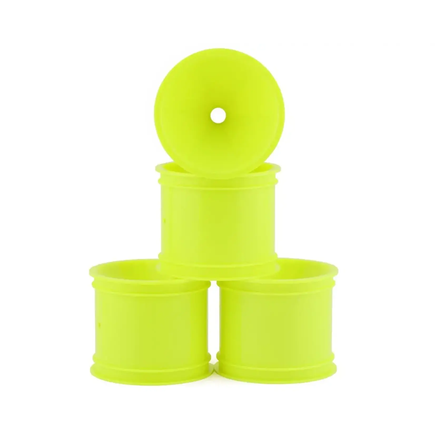 JConcepts JCO3418Y JConcepts 2.2" Bearing Front Stadium Truck Wheels (Yellow) (4) (RC10T/T2/T3/GT)