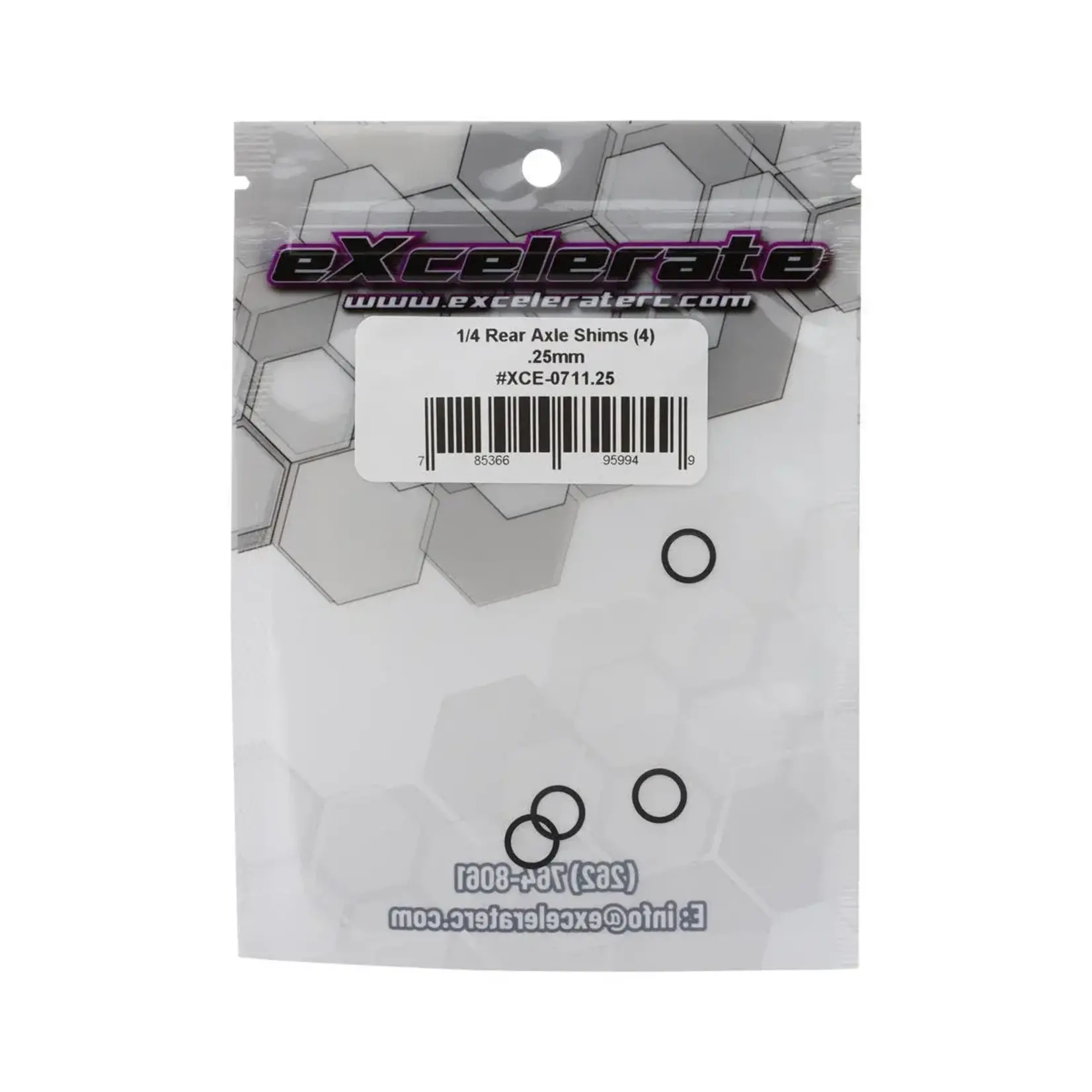eXcelerate XCE-0711.25 eXcelerate Prodigy 12 1/4" Rear Axle Shims (4) (0.25mm)