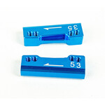 Custom Works RC Products CW2445 Custom Works M3 Rear Arm Mount 3&5 Degree (Pair)