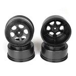 DE Racing DERTS4AWB DE Racing Trinidad SC Wheels, Associated SC5M-SC10-ProSC, Blk, +3mm, (4pcs) ##
