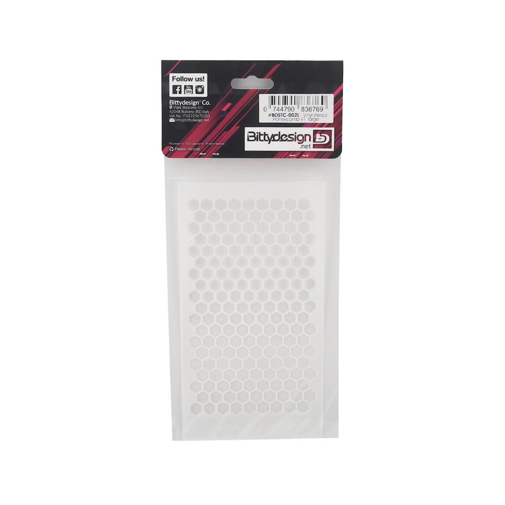 Bitty Designs BDYSTC-002S Bittydesign Vinyl Paint Stencil (Honeycomb V1 Small)