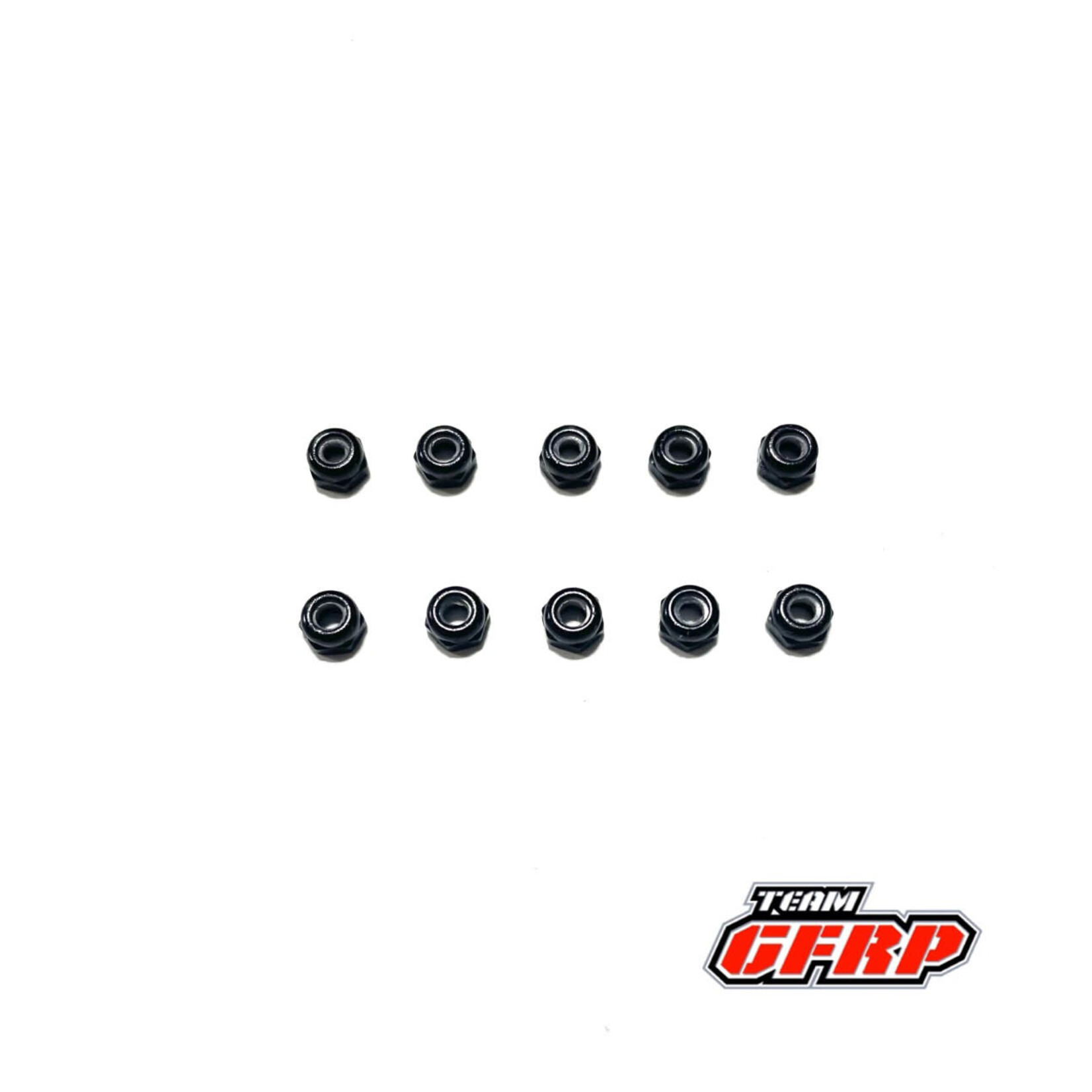 Team GFRP GFR-6009-BL Team GFRP 4-40 Locknut  (Black) 3\16 Hex