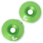 1UP 1UP820821 1Up Racing 7075 LowPro Wing Washers - M3 - 2pcs - Green Shine