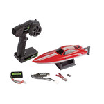RageRC RGRB1133 Rage RC LightWave Electric Micro RTR Boat; Red