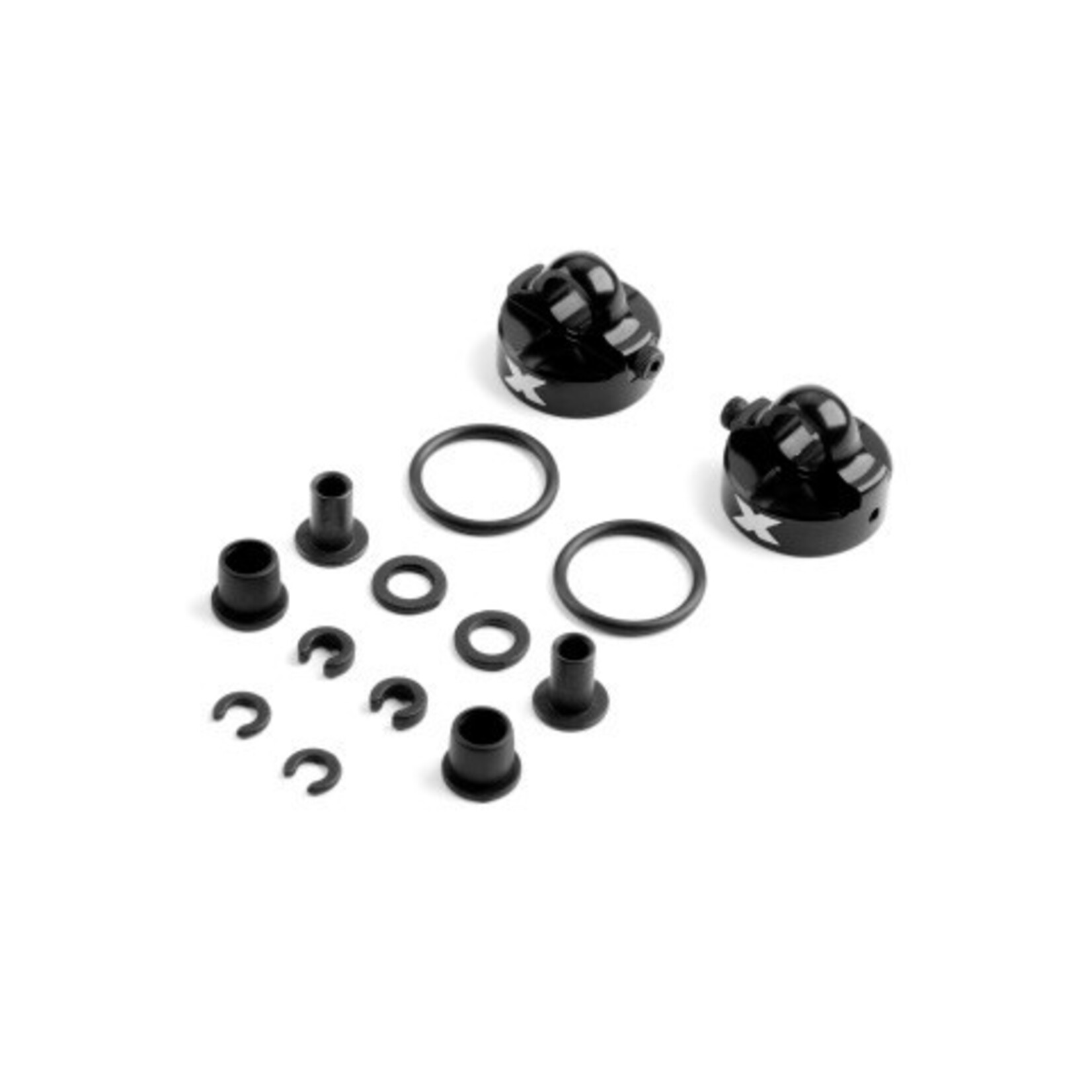 XRay XRA368054 XRAY Aluminum Shock Cap-Nut With Vent Hole - Big Bore (2)