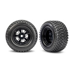 Traxxas TRA10947 Traxxas Funco Black Rear Funco Wheels & Gravix Tires (2)