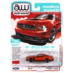 Auto World AWSP186B Auto World 2012 Ford Mustang Boss 302 (Competition Orange w/Black Accents) 1:64 Diecast