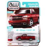 Auto World AWSP190B Auto World 2005 Chevy Silverado SS Custom (Single Cab) (Candy Apple Red Metallic) 1:64 Diecast