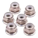 1UP 1UP80588 1up Racing 7075 Aluminum Flanged Locknuts - Shine Series - M3 Gunmetal