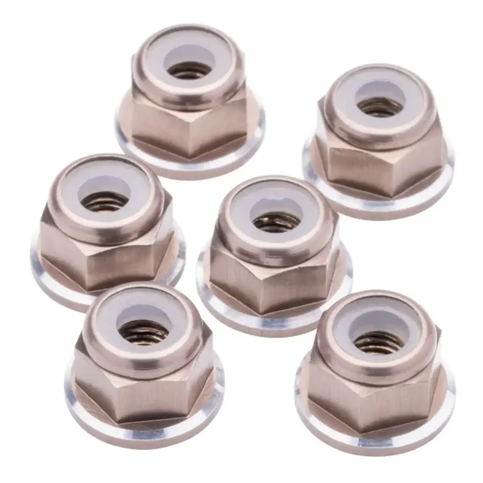 1UP 1UP80588 1up Racing 7075 Aluminum Flanged Locknuts - Shine Series - M3 Gunmetal