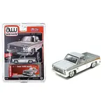 Auto World CP7802 Auto World 1980 Chevrolet Silverado Silver/White 1:64 MiJo Exclusive