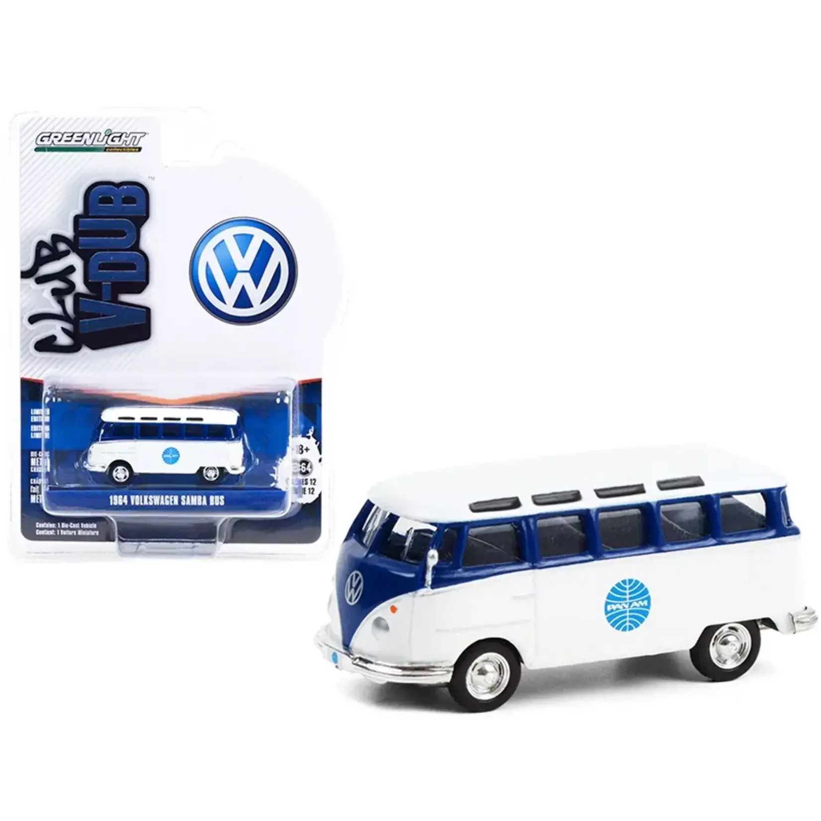 Greenlight GLT36020-A Greenlight 1964 Volkswagen Samba Van Pan Am Airways Club V-Dub 1:64 Die Cast