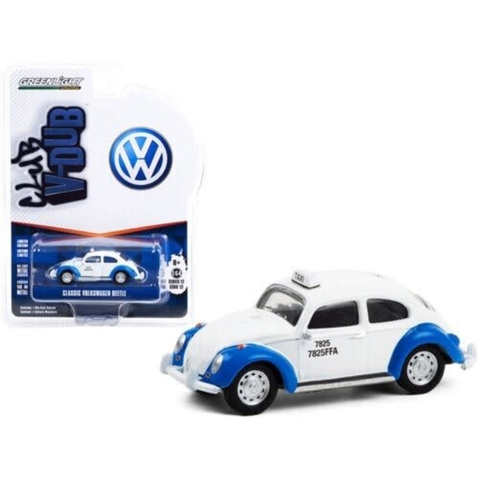 Greenlight GLT36020-F Greenlight Classic Volkswagen Beetle Taxi Club V-Dub 1:64 Die Cast