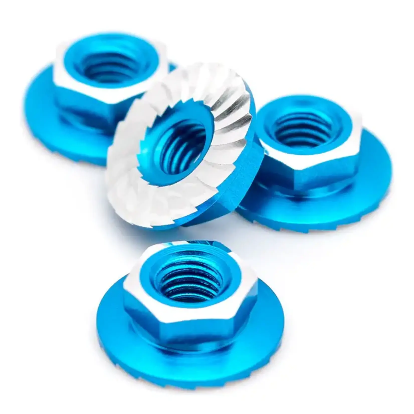 1UP 1UP870201 1up Racing 7075 Aluminum Lockdown M4 Wheel Nuts Brigh Blue