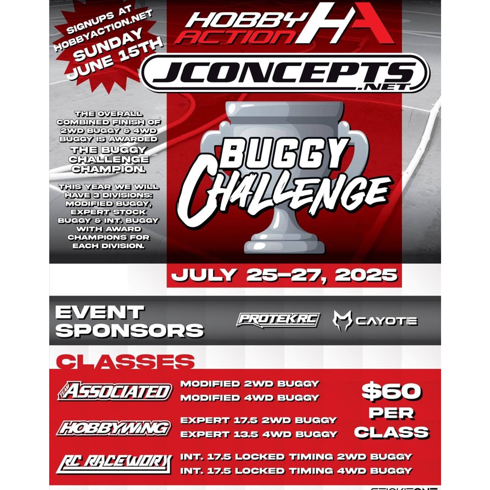 Hobby Action JCONCEPTS Buggy Challenge 2025 Race Entry