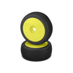 JConcepts JCO3121-22 JConcepts Reflex - 1/8 Buggy Pre-mounted Tires Yellow Green