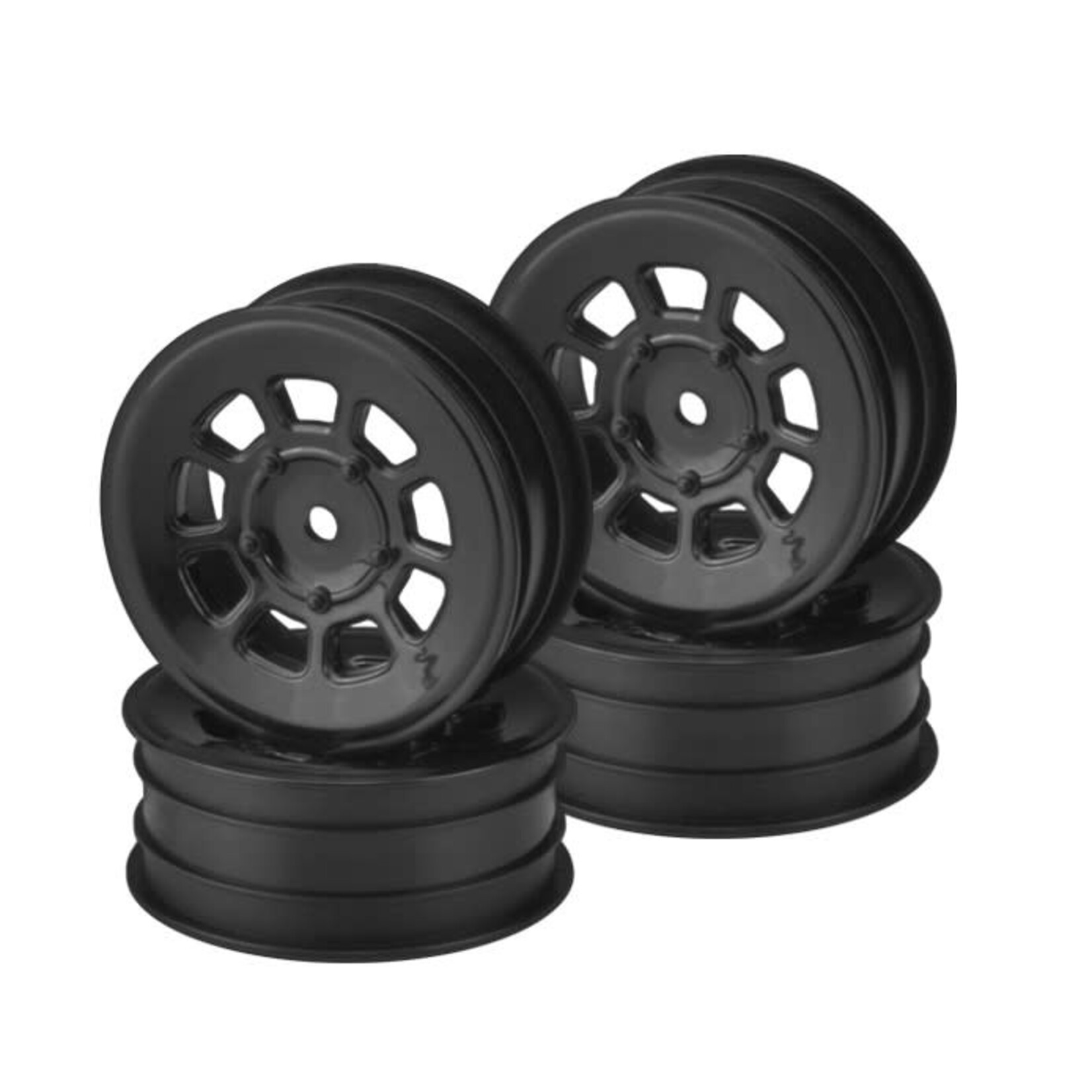 JConcepts JCO3397B JConcepts 9 shot 2.2" front wheel (black) - 4pc