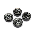 Traxxas TRA8378 Traxxas 4-Tec 1.9" Black Chrome Split-Spoke Wheels & Drift Tires (4)
