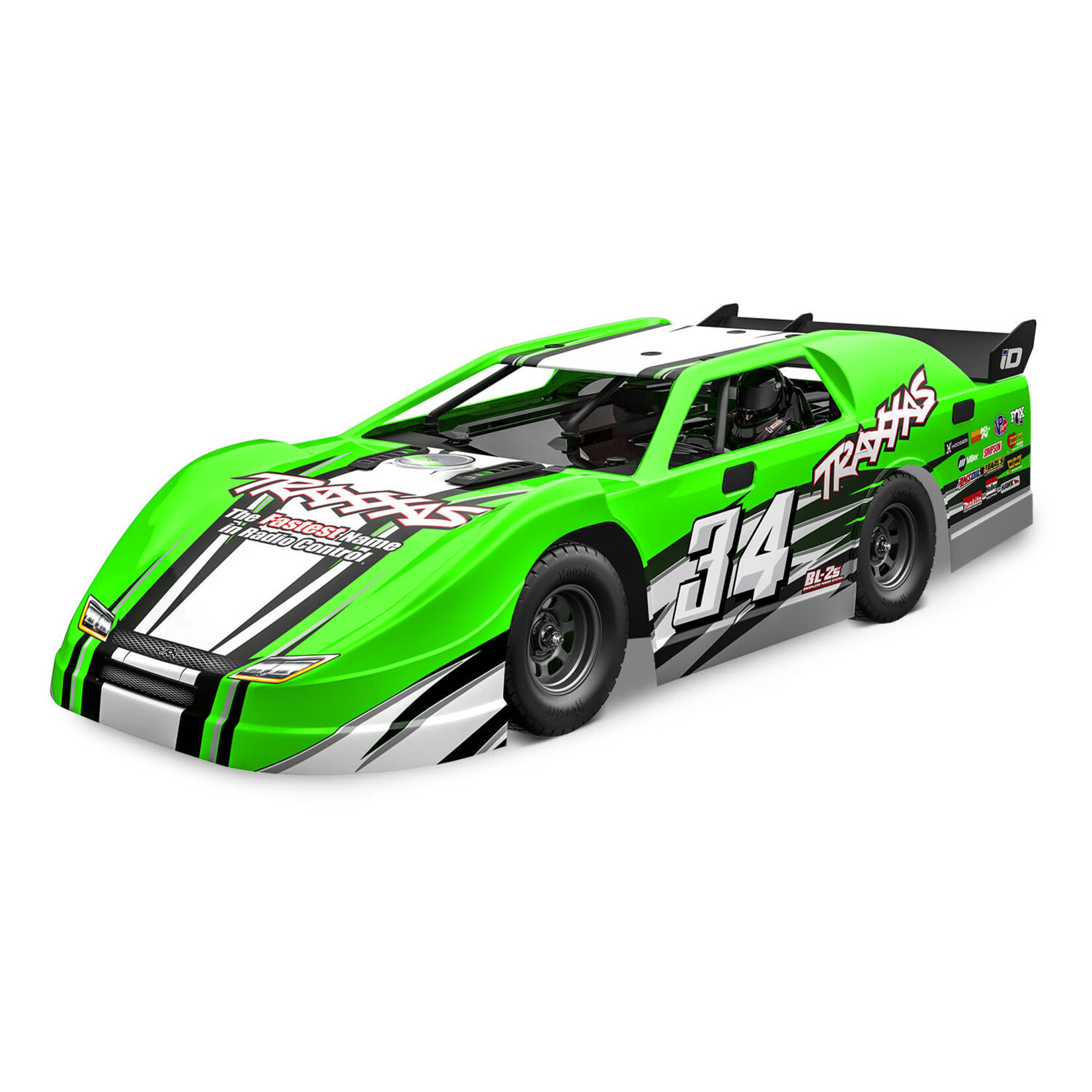 Traxxas TRA104364-74-GRN Traxxas Slash Late Model BL-2s Green