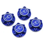 Hot Racing **HRAXMX10N06 Hot Racing Aluminum Serrated 25mm Hex Wheel Nuts for Traxxas X-Maxx (Blue) (4)