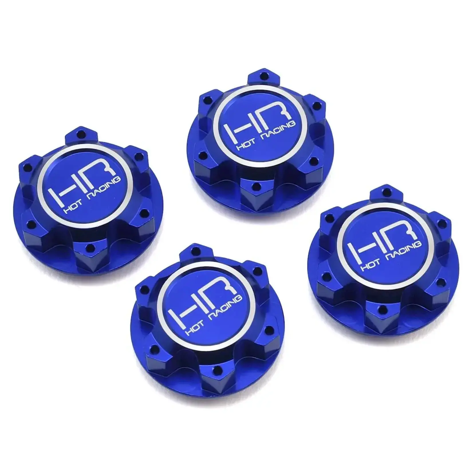 Hot Racing **HRAXMX10N06 Hot Racing Aluminum Serrated 25mm Hex Wheel Nuts for Traxxas X-Maxx (Blue) (4)