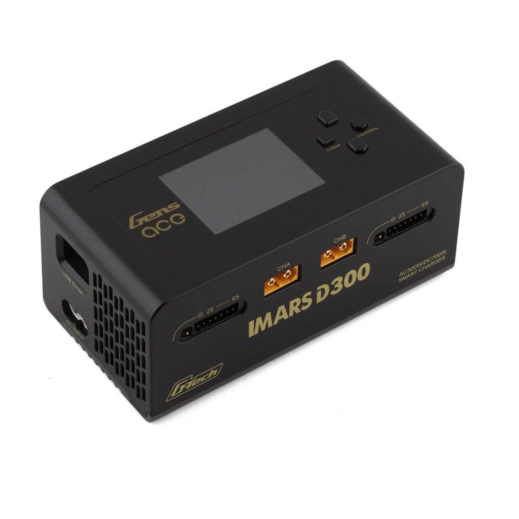 Gens Ace GEA300WD300-UB Gens Ace Imars D300 G-Tech Smart Dual AC/DC Charger (6S/16A) (Black) (AC-300W) (DC-350W x2)